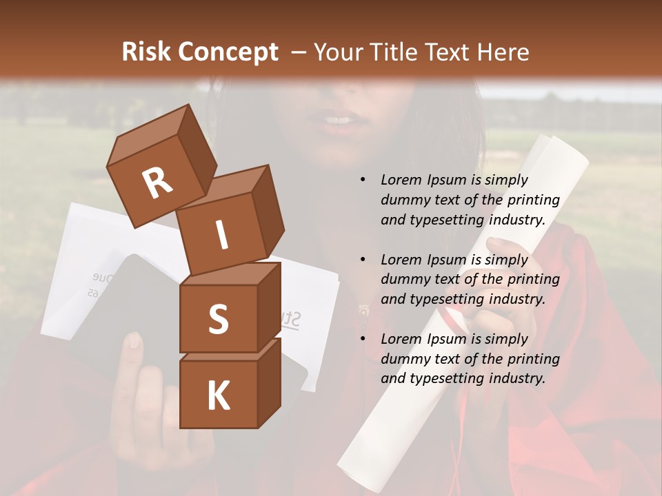 Schoolgirl Grad Money PowerPoint Template