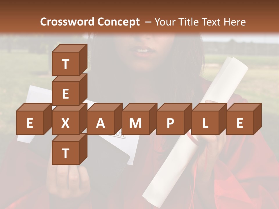 Schoolgirl Grad Money PowerPoint Template