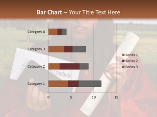 Schoolgirl Grad Money PowerPoint Template