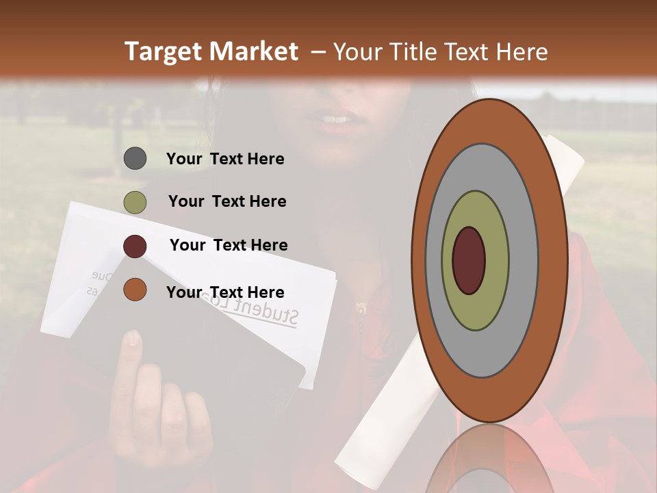 Schoolgirl Grad Money PowerPoint Template