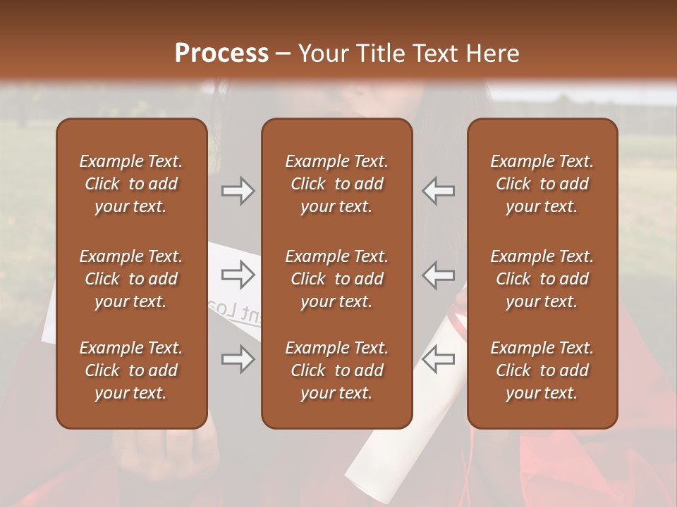 Schoolgirl Grad Money PowerPoint Template