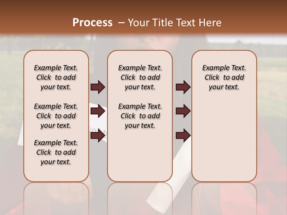 Schoolgirl Grad Money PowerPoint Template