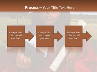 Schoolgirl Grad Money PowerPoint Template