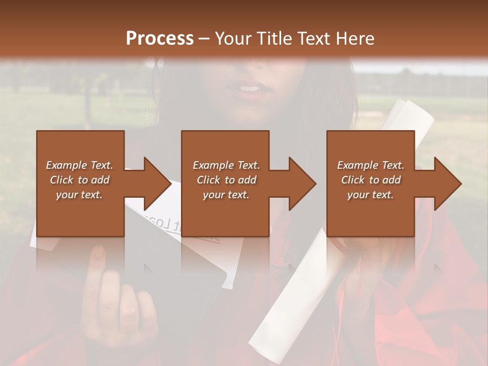 Schoolgirl Grad Money PowerPoint Template