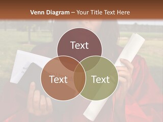 Schoolgirl Grad Money PowerPoint Template