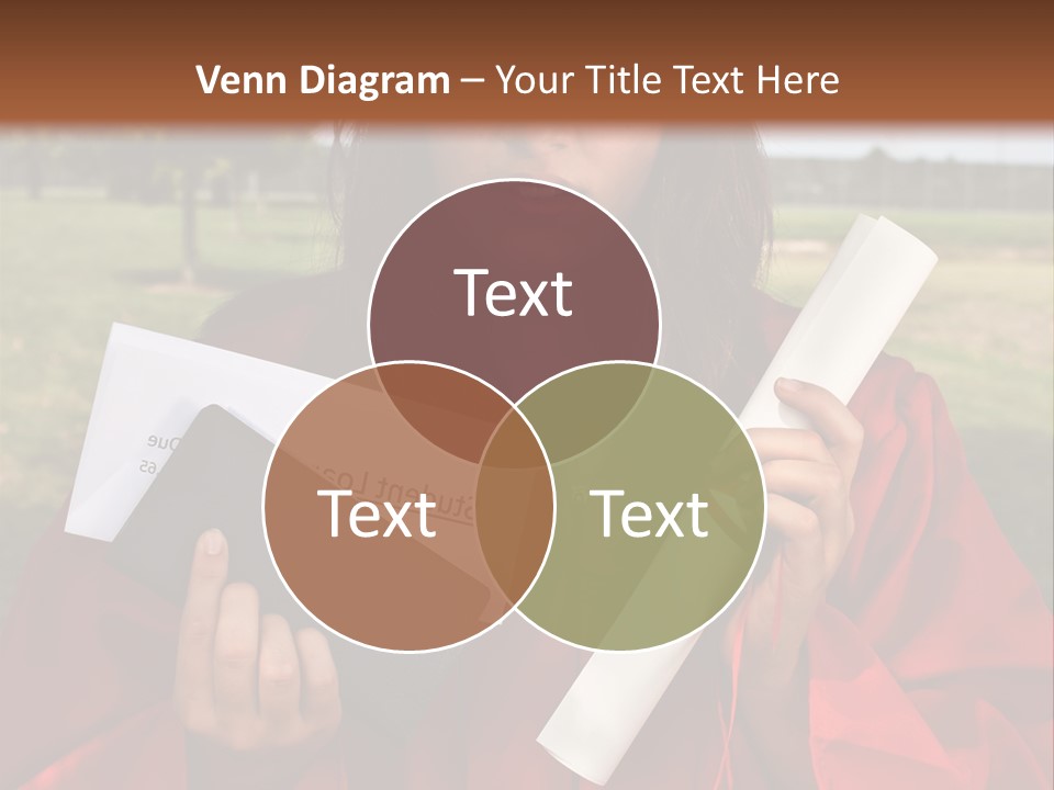 Schoolgirl Grad Money PowerPoint Template