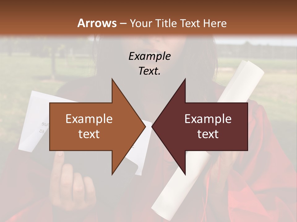 Schoolgirl Grad Money PowerPoint Template