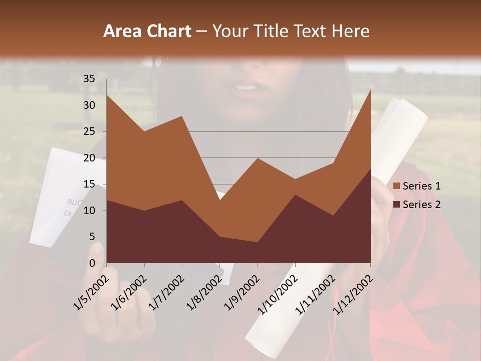 Schoolgirl Grad Money PowerPoint Template