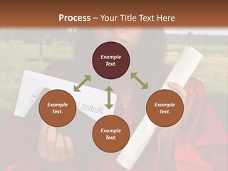 Schoolgirl Grad Money PowerPoint Template