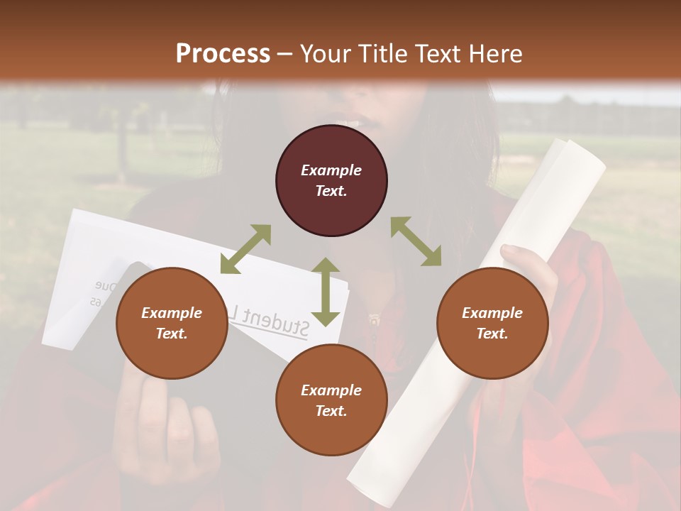 Schoolgirl Grad Money PowerPoint Template