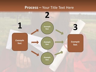 Schoolgirl Grad Money PowerPoint Template