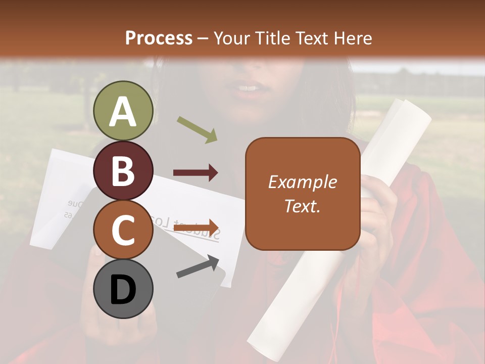 Schoolgirl Grad Money PowerPoint Template