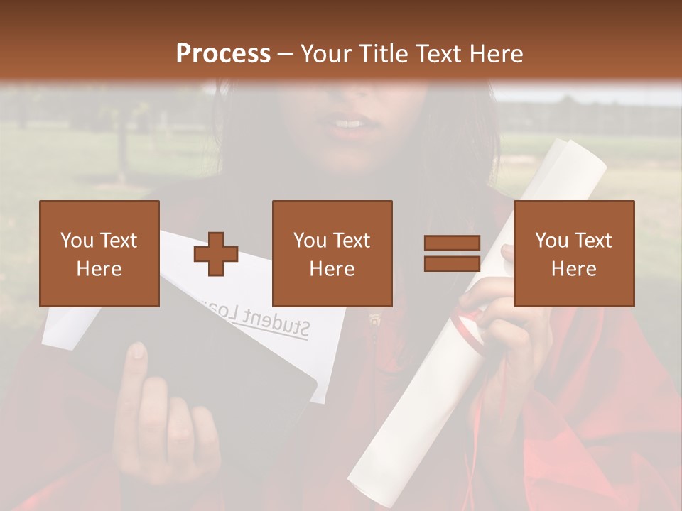 Schoolgirl Grad Money PowerPoint Template