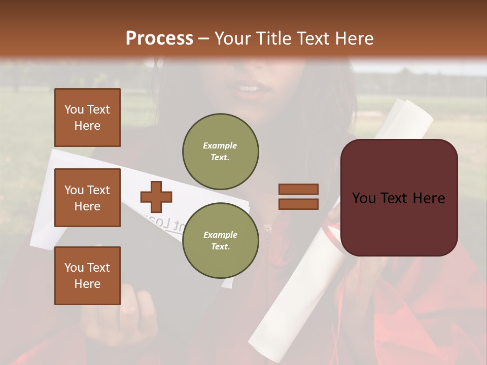 Schoolgirl Grad Money PowerPoint Template