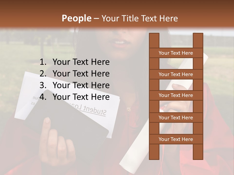 Schoolgirl Grad Money PowerPoint Template