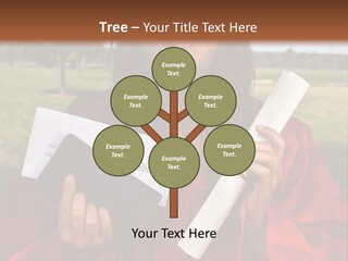 Schoolgirl Grad Money PowerPoint Template