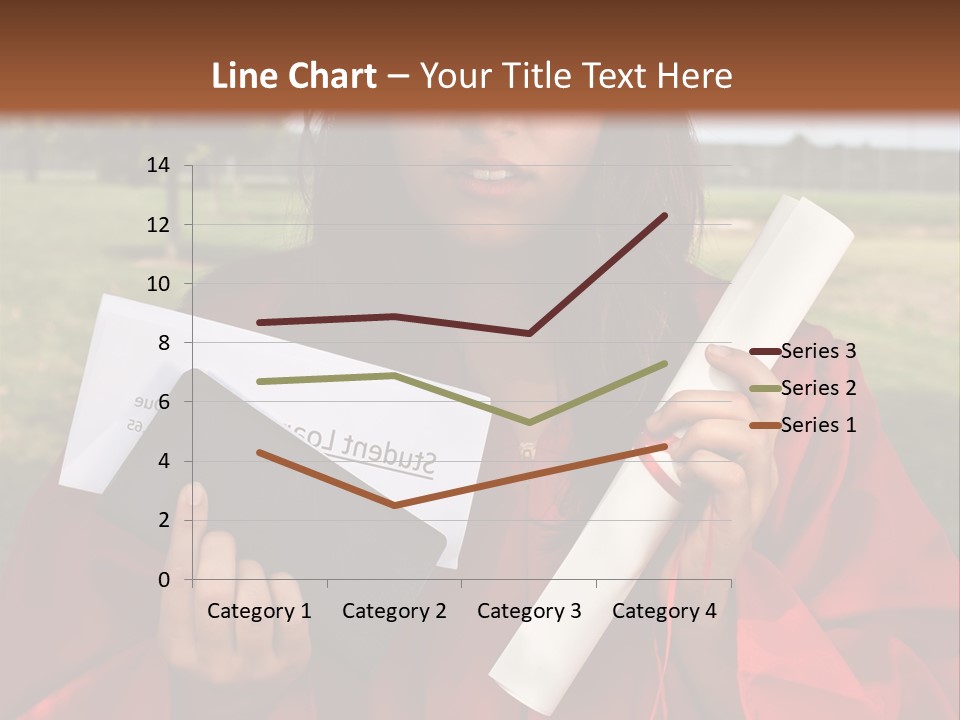 Schoolgirl Grad Money PowerPoint Template