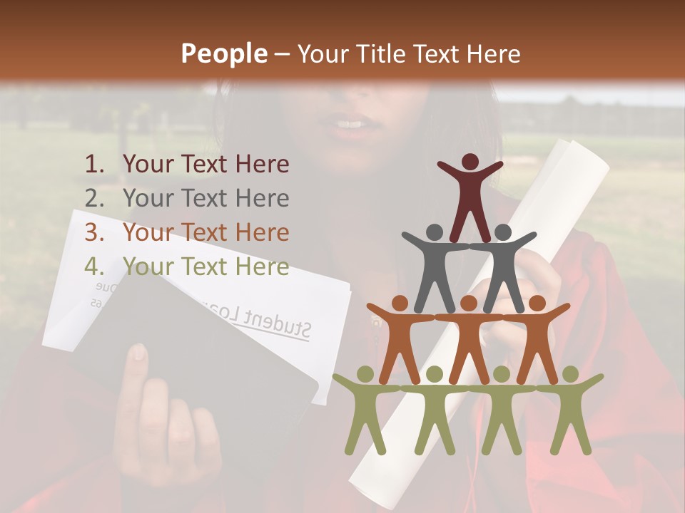 Schoolgirl Grad Money PowerPoint Template