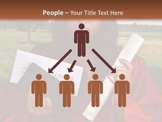 Schoolgirl Grad Money PowerPoint Template