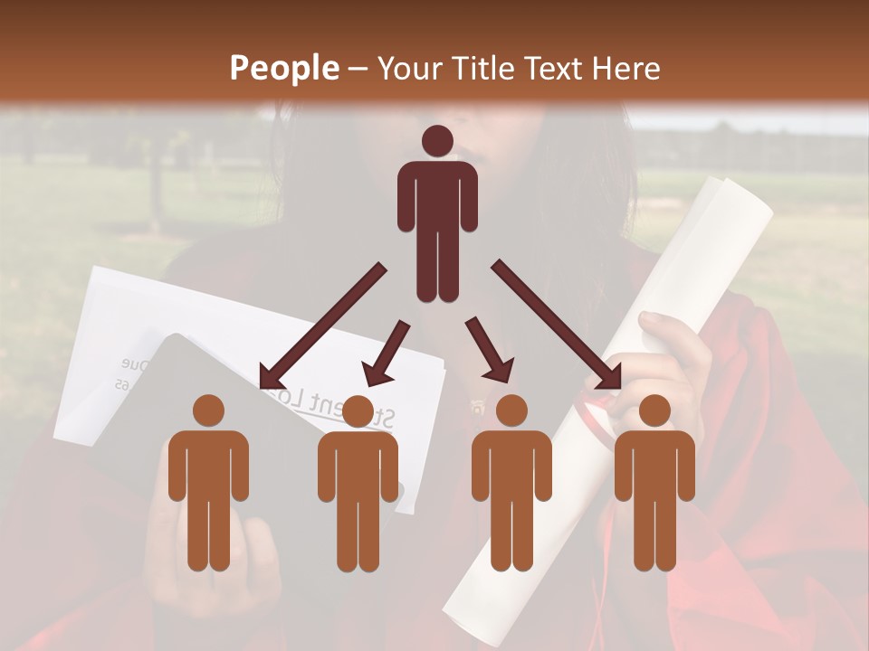 Schoolgirl Grad Money PowerPoint Template