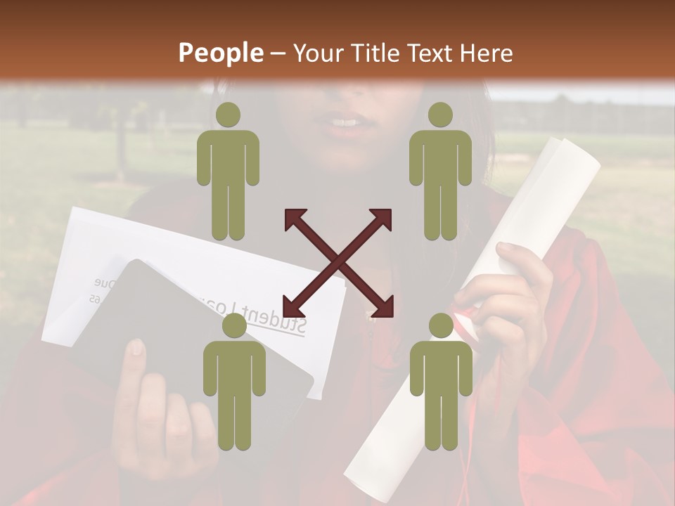 Schoolgirl Grad Money PowerPoint Template