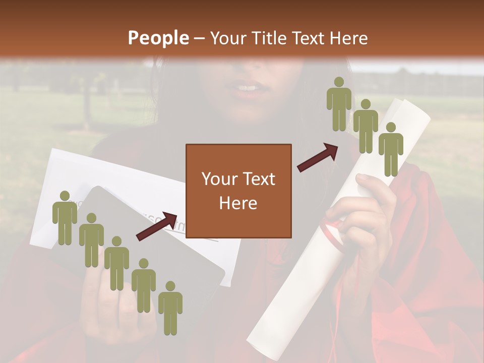 Schoolgirl Grad Money PowerPoint Template