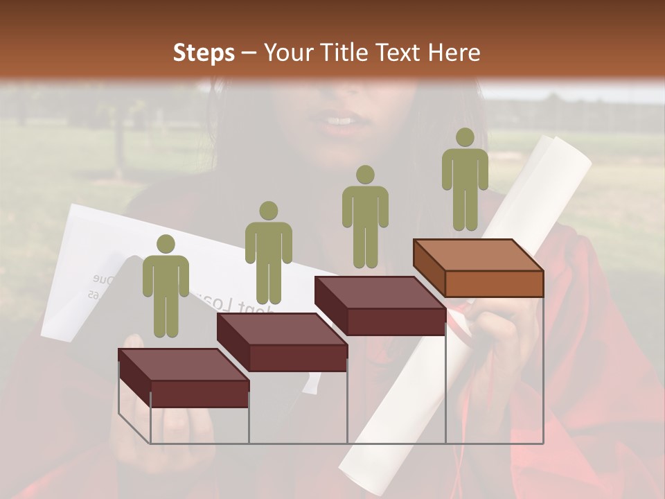 Schoolgirl Grad Money PowerPoint Template