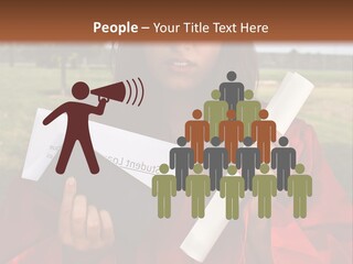 Schoolgirl Grad Money PowerPoint Template