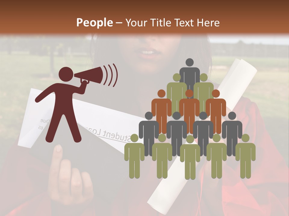 Schoolgirl Grad Money PowerPoint Template