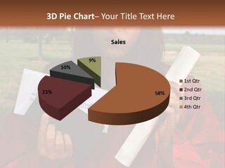 Schoolgirl Grad Money PowerPoint Template