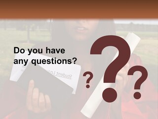 Schoolgirl Grad Money PowerPoint Template