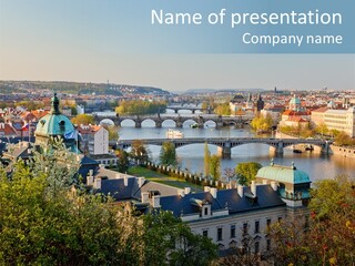 Bohemia Architecture Vltava PowerPoint Template