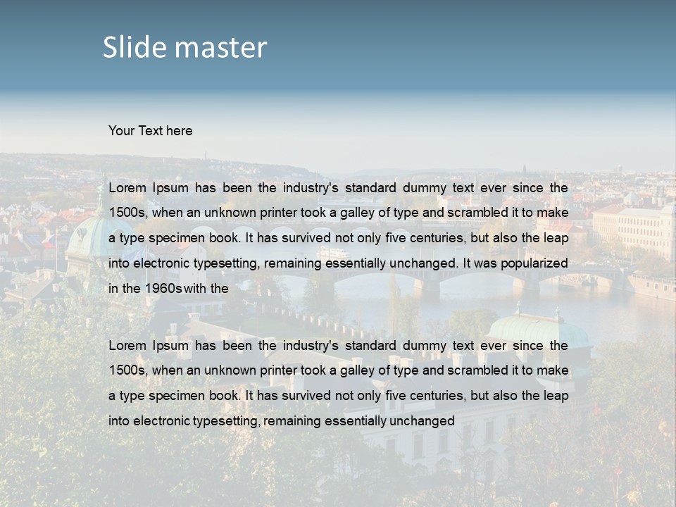 Bohemia Architecture Vltava PowerPoint Template