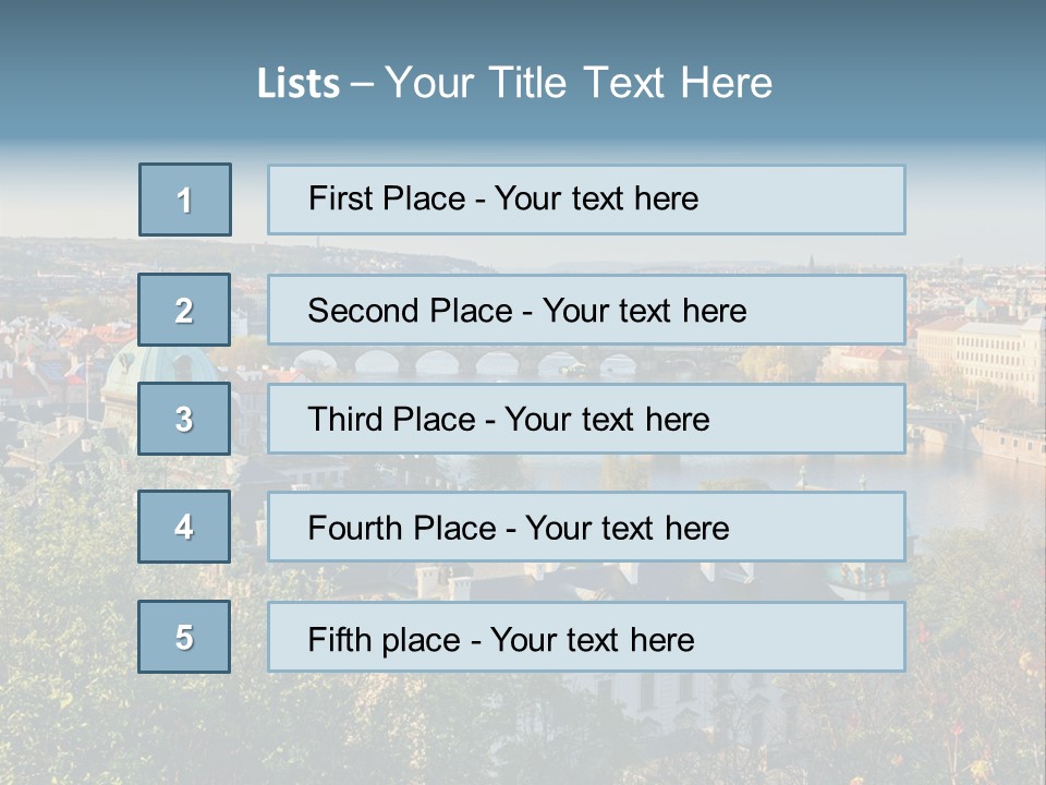 Bohemia Architecture Vltava PowerPoint Template