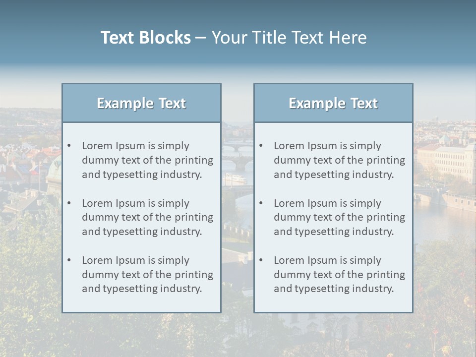Bohemia Architecture Vltava PowerPoint Template