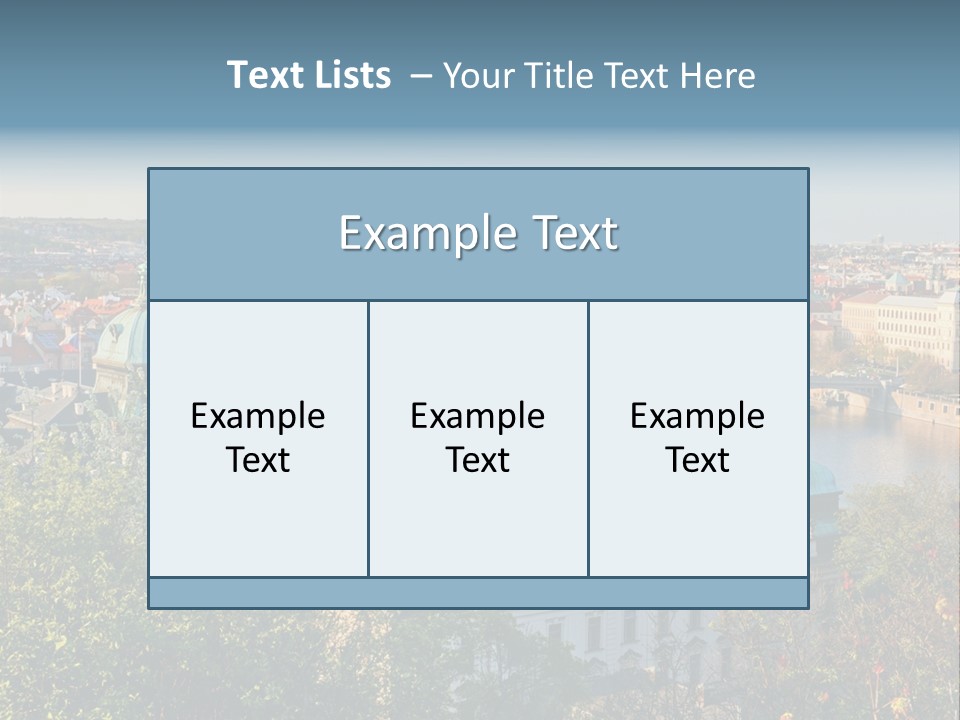 Bohemia Architecture Vltava PowerPoint Template
