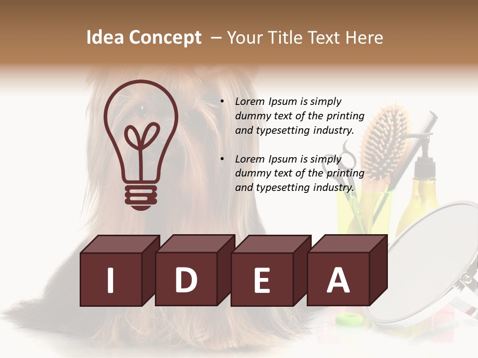 Scissors Happiness Items PowerPoint Template