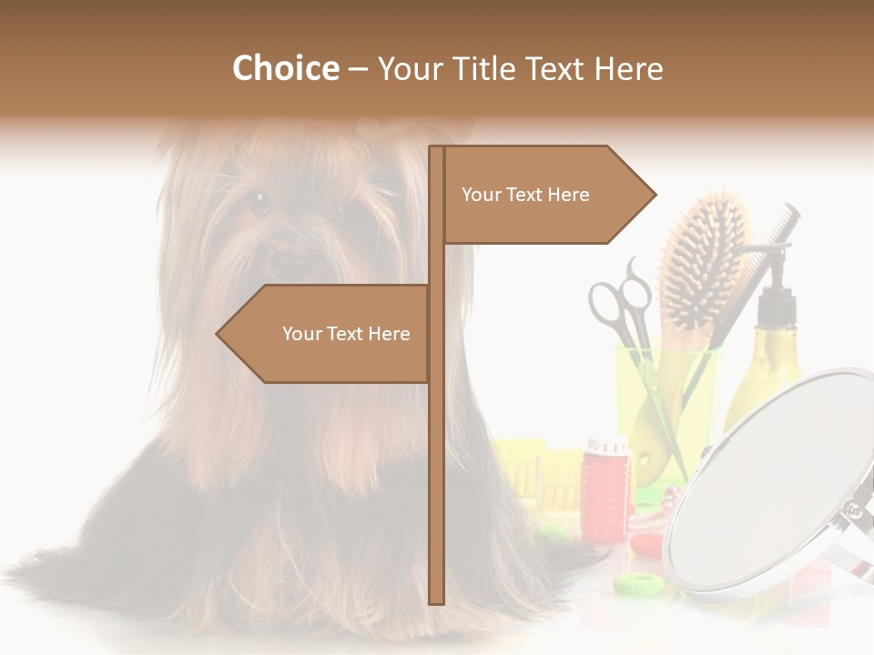 Scissors Happiness Items PowerPoint Template