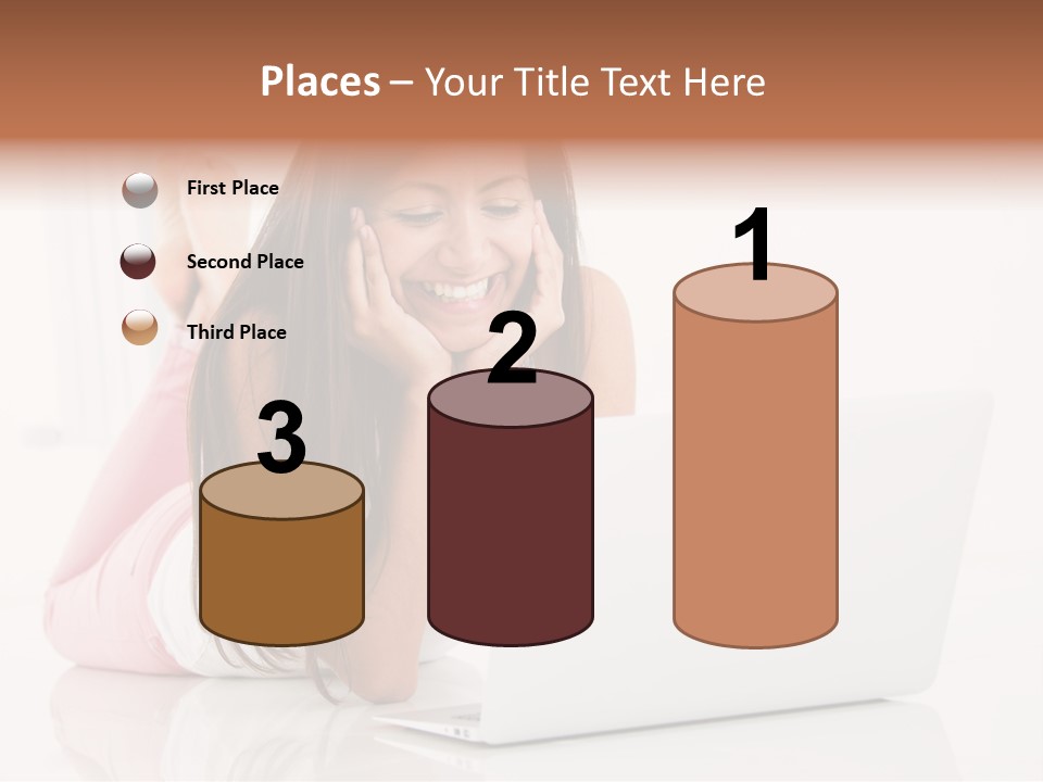 Young Technology Female PowerPoint Template