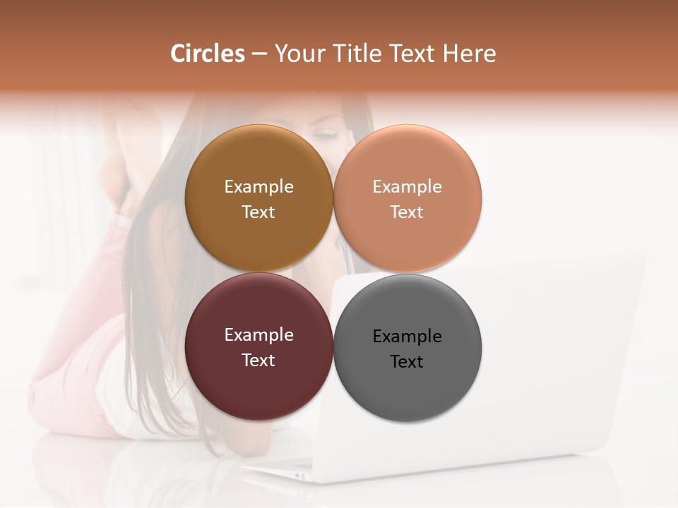 Young Technology Female PowerPoint Template