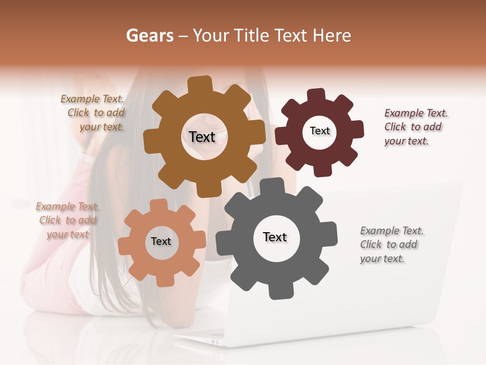 Young Technology Female PowerPoint Template