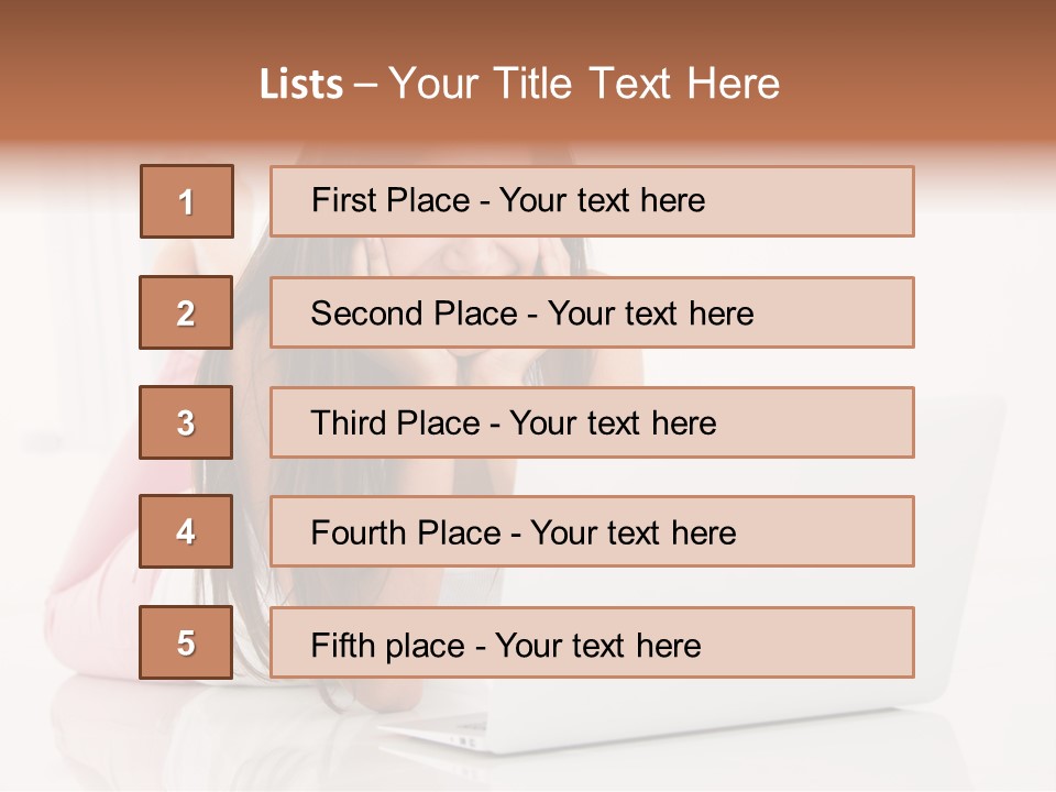 Young Technology Female PowerPoint Template