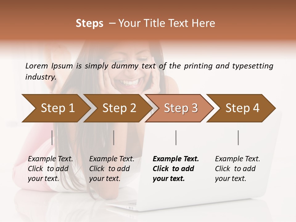 Young Technology Female PowerPoint Template