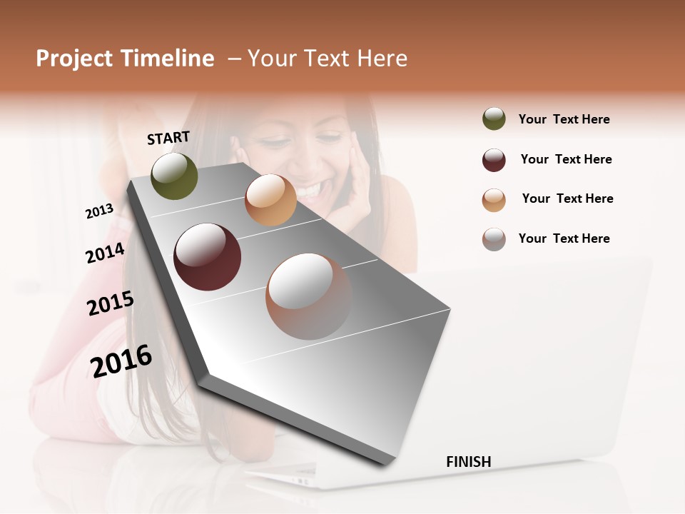 Young Technology Female PowerPoint Template