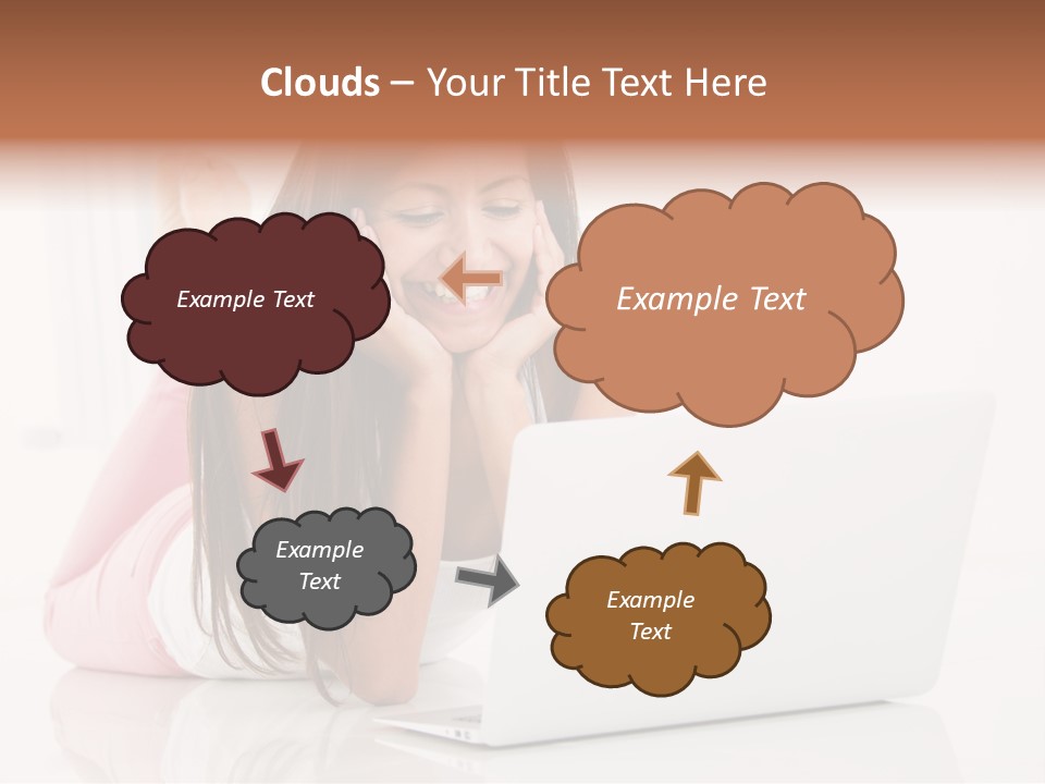 Young Technology Female PowerPoint Template