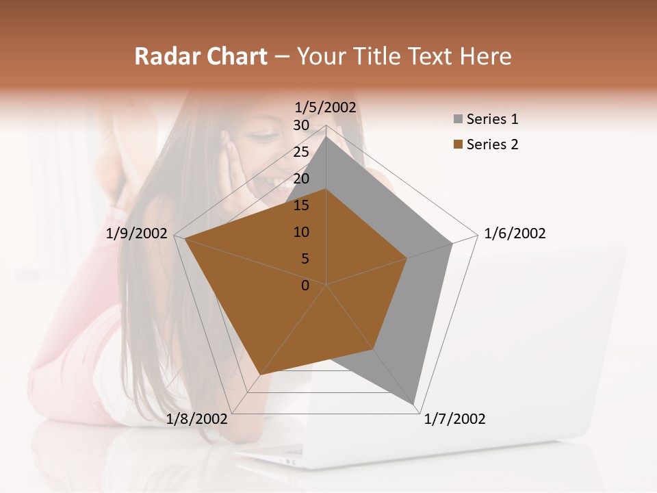 Young Technology Female PowerPoint Template