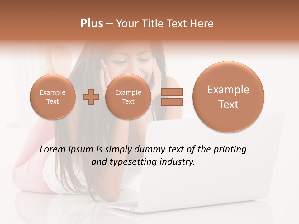 Young Technology Female PowerPoint Template