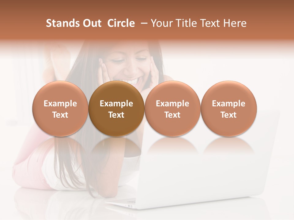 Young Technology Female PowerPoint Template