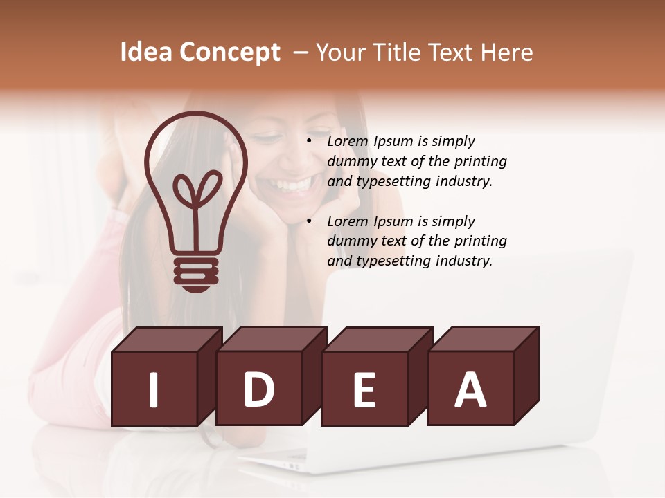 Young Technology Female PowerPoint Template
