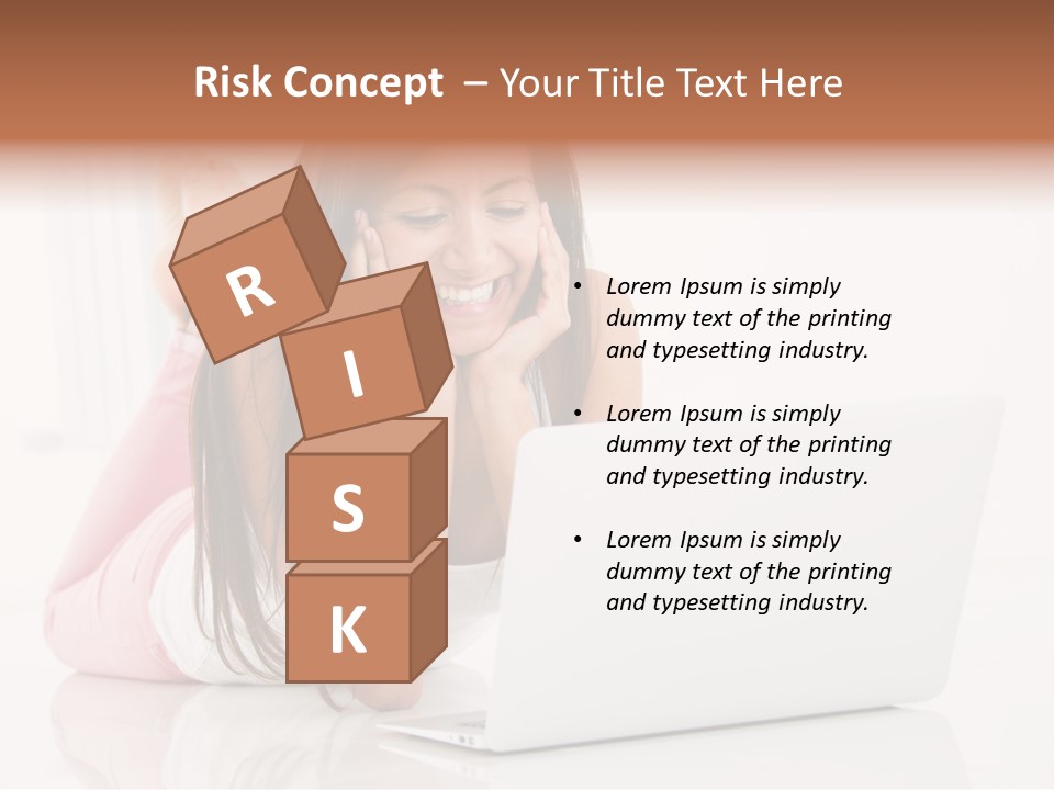 Young Technology Female PowerPoint Template